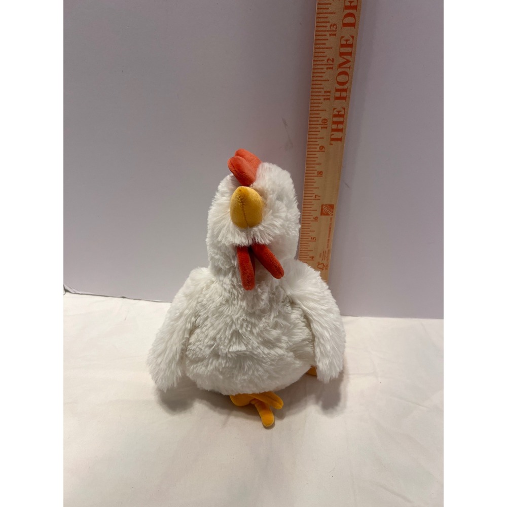 Douglas Cuddle Toys White Chicken Plush Shaggy Farm Animal Bird 8 inch